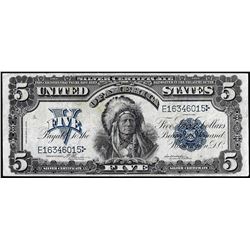 1899 $5 Indian Chief Silver Certificate Note