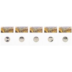 Lot of (5) 2011-S Proof Silver America Beautiful Quarter Coins ANACS PR70 DCAM