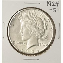 1924-S $1 Peace Silver Dollar Coin