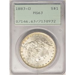 1883-O $1 Morgan Silver Dollar Coin PCGS MS63 Old Green Rattler Holder