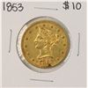 Image 1 : 1853 $10 Liberty Head Eagle Gold Coin