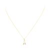 Image 2 : 14KT Yellow Gold 0.22 ctw Diamond Pendant with Chain