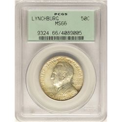1936 Lynchburg Sesquicentennial Commemorative Half Dollar Coin PCGS MS66 Old Hol