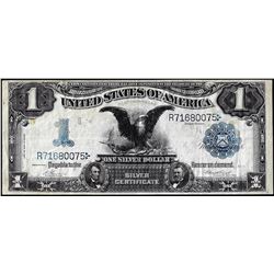 1899 $1 Black Eagle Silver Certificate w/ Reverse Annotation