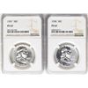 Image 1 : Lot of 1957 & 1958 Franklin Half Dollar Coins NGC PF67