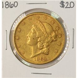 1860 $20 Liberty Head Double Eagle Gold Coin
