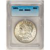 Image 1 : 1891 $1 Morgan Silver Dollar Coin ICG MS63