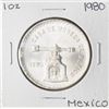 Image 1 : Brilliant Uncirculated 1980 Mexico Una Onza Casas De Moneda Silver Coin