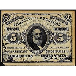 March 3, 1863 Five Cents Third Issue Fractional Currency Note