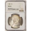Image 1 : 1882 $1 Morgan Silver Dollar Coin NGC MS63 Nice Toning