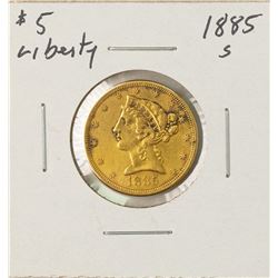 1885-S $5 Liberty Head Half Eagle Gold Coin