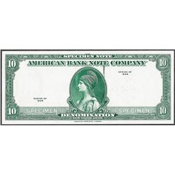 1929 Ten Unit American Bank Note Test Note