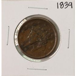 1839 Braided Hair Large Cent Coin