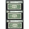 Image 2 : Lot of (3) Consecutive 1957A $1 Silver Certificate Notes PMG Superb Gem Unc. 68E