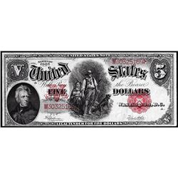 1907 $5 Woodchopper Legal Tender Note