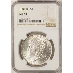 1882-O $1 Morgan Silver Dollar Coin NGC MS63