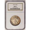 Image 1 : 1947-D Walking Liberty Half Dollar Coin NGC MS65 Nice Toning