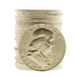 Roll of (20) Brilliant Uncirculated 1953-D Franklin Half Dollar Coins