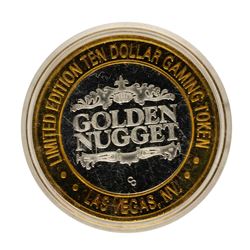 .999 Fine Silver Golden Nugget Las Vegas, Nevada $10 Limited Edition Gaming Toke