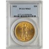 Image 1 : 1922 $20 St. Gaudens Double Eagle Gold Coin PCGS MS63