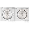 Image 1 : Lot of (2) Brilliant Uncirculated 1980 Mexico Una Onza Casas De Moneda Silver Co