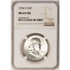 Image 1 : 1954-D Franklin Half Dollar Coin NGC MS65FBL