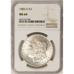 1883-O $1 Morgan Silver Dollar Coin NGC MS64