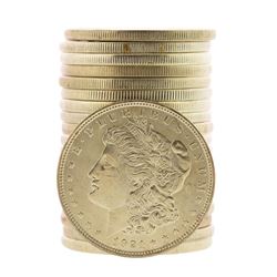 Roll of (20) Brilliant Uncirculated 1921 $1 Morgan Silver Dollar Coins