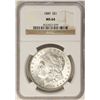 Image 1 : 1889 $1 Morgan Silver Dollar Coin NGC MS64