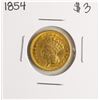 Image 1 : 1854 $3 Indian Princess Head Gold Coin