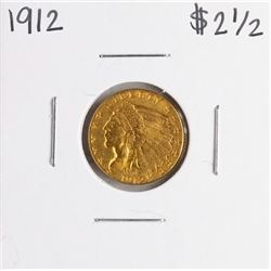 1912 $2 1/2 Indian Head Quarter Eagle Gold Coin