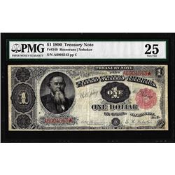 1890 $1 Treasury Note Fr.349 PMG Very Fine 25