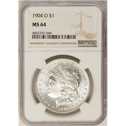 1904-O $1 Morgan Silver Dollar Coin NGC MS64