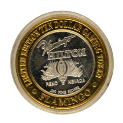 .999 Fine Silver Flamingo Reno, Nevada $10 Limited Edition Gaming Token