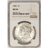 Image 1 : 1885 $1 Morgan Silver Dollar Coin NGC MS64