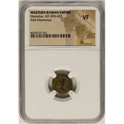 Honorius, 393-423 AD Ancient Western Roman Empire Coin NGC VF