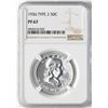 Image 1 : 1956 Type 2 Franklin Half Dollar Coin NGC PF67