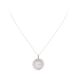 14KT White Gold 2.00 ctw Diamond Pendant & Chain