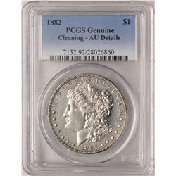 1882 $1 Morgan Silver Dollar Coin PCGS AU Details