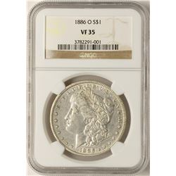 1886-O $1 Morgan Silver Dollar Coin NGC VF35