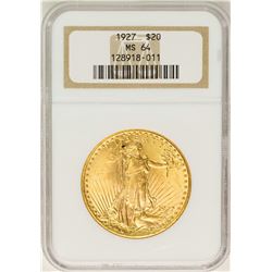 1927 $20 St. Gaudens Double Eagle Gold Coin NGC MS64