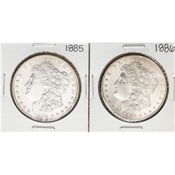 Lot of 1885-1886 $1 Morgan Silver Dollar Coins