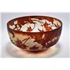 Image 1 : Galle style glass bowl 11 1/2" in diameter