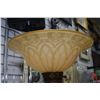 Image 2 : Modern torche style floor lamp with etched glass shade, Bob Mackie design