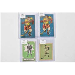 Two vintage chewing gum hockey cards including 1933 Hamilton Gum "Red Horner #21", and 1933 O-Pee-Ch