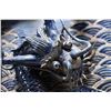 Image 2 : Large framed blue and white High motif dragon tile with fitted box, 37" X 18"