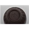 Image 2 : Set of Oriental purple clay tea items and a small "landscape stone" top tan wooden stand, 4" in heig