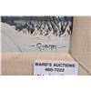 Image 2 : Three original artworks on board including a landscape with grain elevators initialled WHS, 9" X 12"
