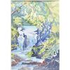 Image 1 : Framed original watercolour painting labelled on verso " Lower Chute Falls ( Near Naramata B.C)" and