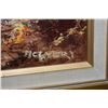 Image 2 : Framed oil on canvas pallet painting labelled on verso "Late Autumn Woods, Vienna" and signed by art